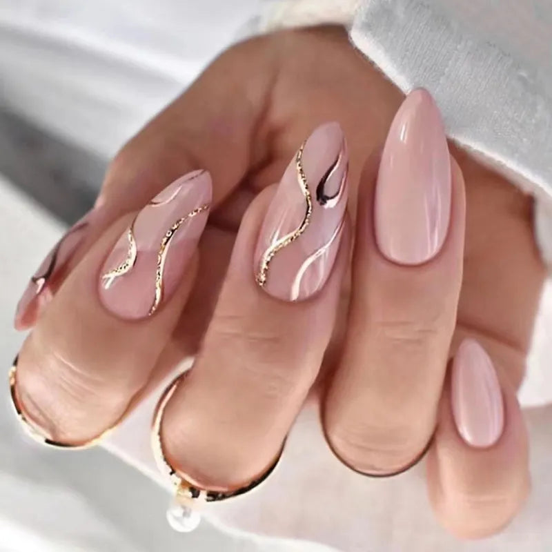 Get trendy with Multi-design Almond Press-on Nails - Nails available at Hot Trends Online. Shop Now!