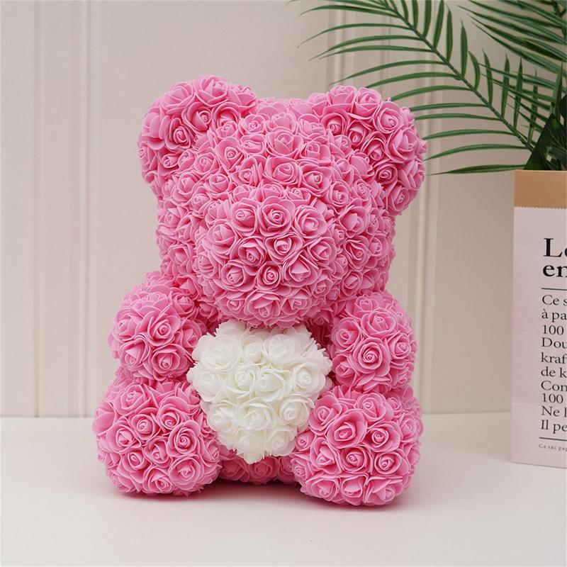 Get trendy with Valentine's Day Rose Flower Bear - Gift available at Hot Trends Online. Shop Now!