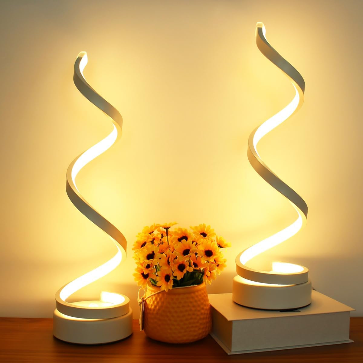 Get trendy with Dimmable Spiral Table Lamps for Nightstand - Decor available at Hot Trends Online. Shop Now!