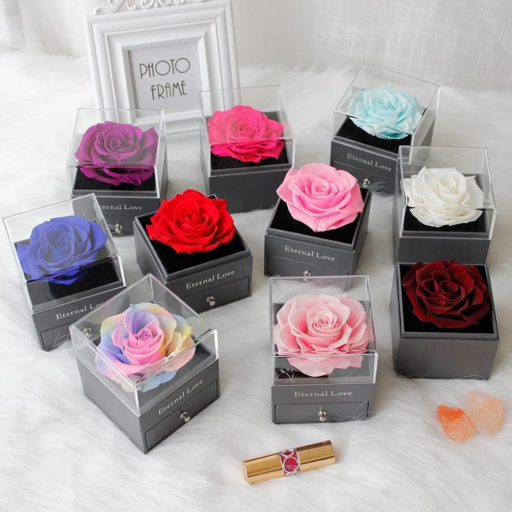 Get trendy with Preserved Flower Rose with I Love You Necklace - Gift available at Hot Trends Online. Shop Now!