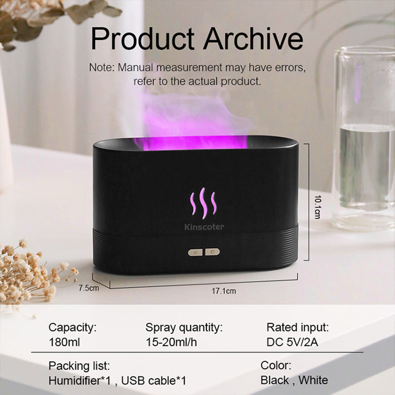 Get trendy with Ultrasonic Cool Mist Aroma Diffuser with LED Flame Lamp - Decor available at Hot Trends Online. Shop Now!