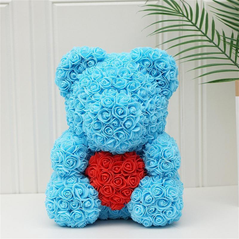 Get trendy with Valentine's Day Rose Flower Bear - Gift available at Hot Trends Online. Shop Now!