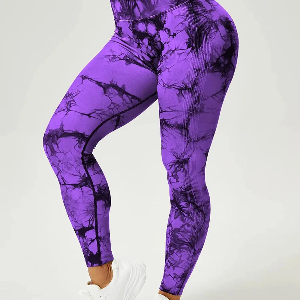 Get trendy with Thick Thigh Seamless Tie Dye Leggings - Leggings available at Hot Trends Online. Shop Now!