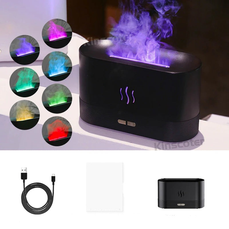 Get trendy with Ultrasonic Cool Mist Aroma Diffuser with LED Flame Lamp - Decor available at Hot Trends Online. Shop Now!