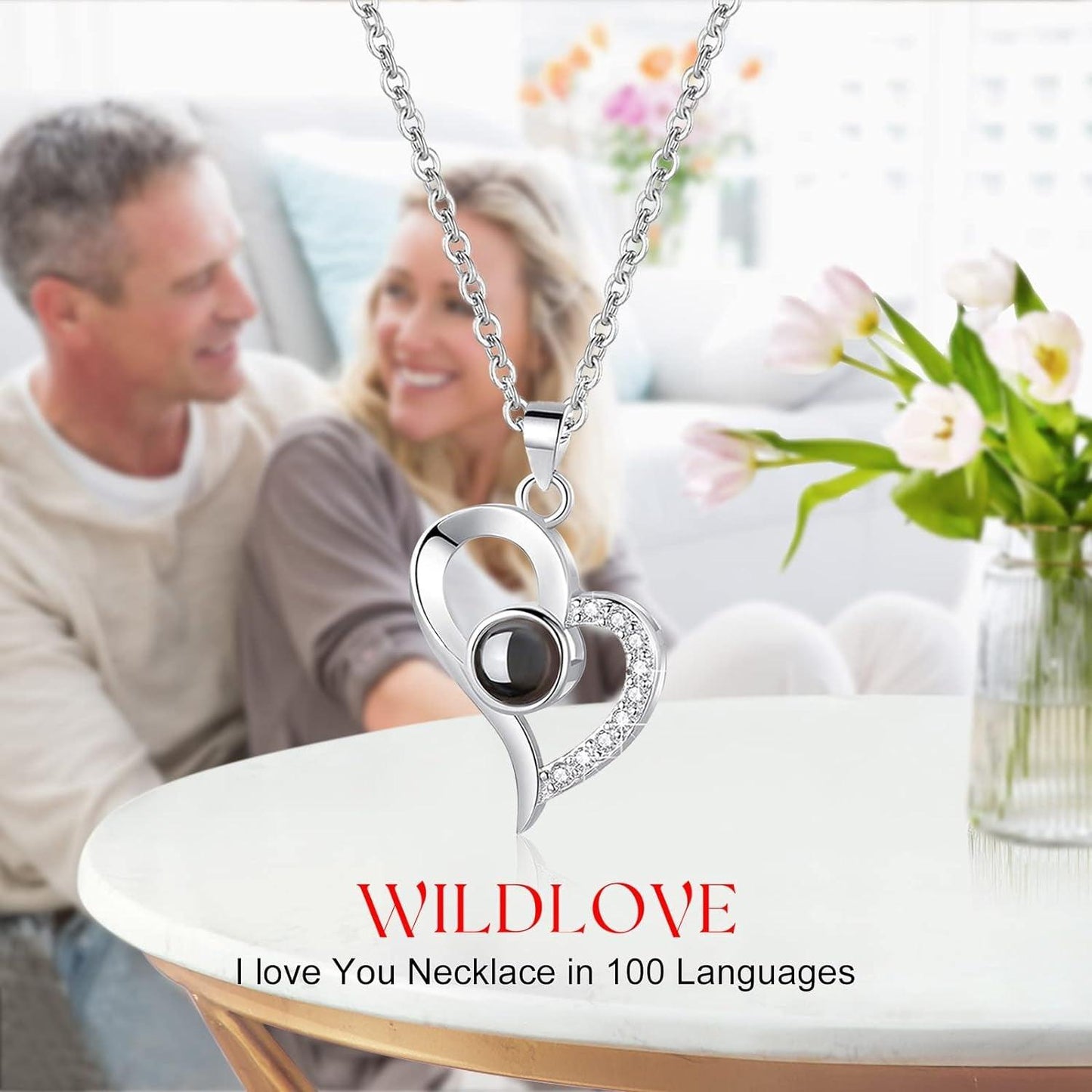 Get trendy with Preserved Real Rose with I Love You Necklace - Necklace available at Hot Trends Online. Shop Now!