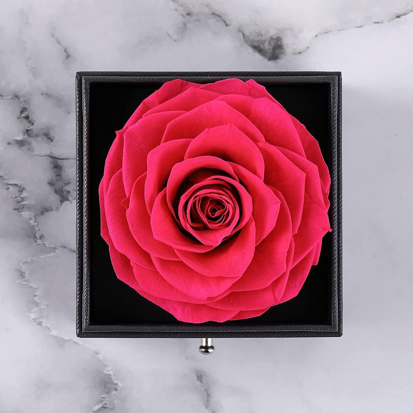 Get trendy with Preserved Real Flower Rose with Silver-Tone Heart Necklace - Gift available at Hot Trends Online. Shop Now!