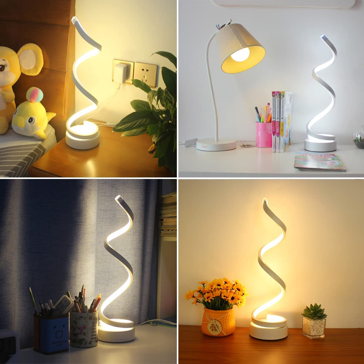 Get trendy with Dimmable Spiral Table Lamps for Nightstand - Decor available at Hot Trends Online. Shop Now!
