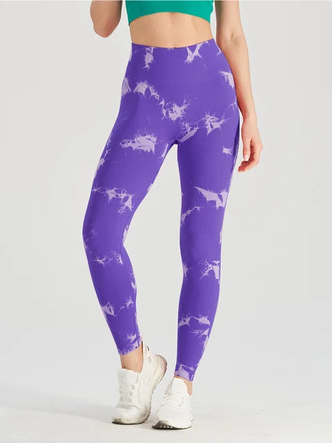 Get trendy with Thick Thigh Seamless Tie Dye Leggings - Leggings available at Hot Trends Online. Shop Now!