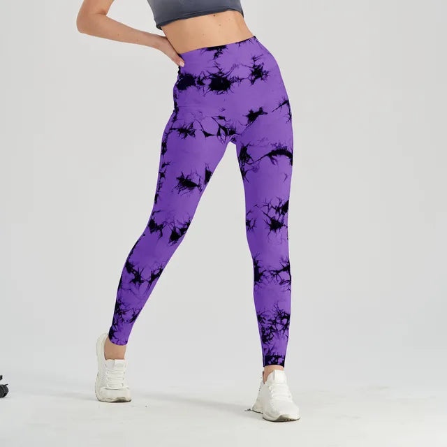 Get trendy with Thick Thigh Seamless Tie Dye Leggings - Leggings available at Hot Trends Online. Shop Now!