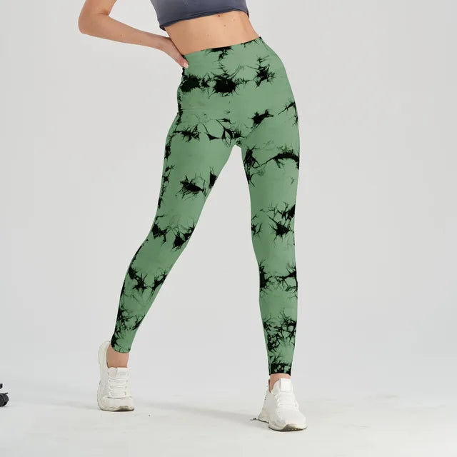 Get trendy with Thick Thigh Seamless Tie Dye Leggings - Leggings available at Hot Trends Online. Shop Now!