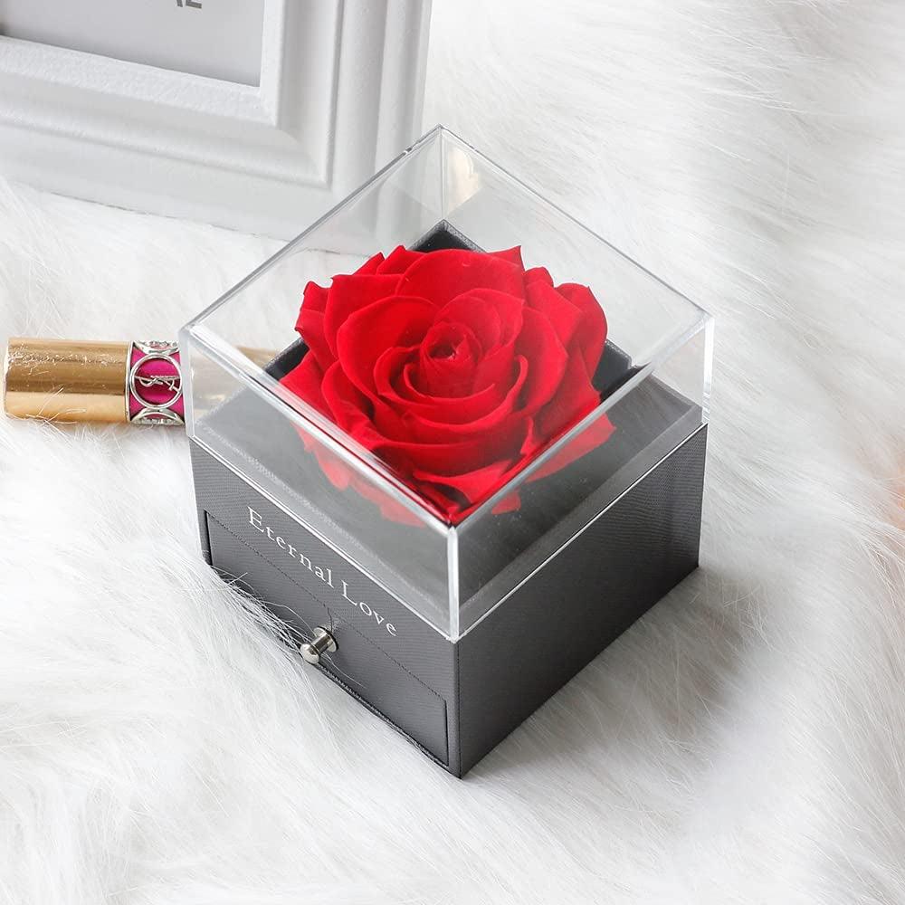 Get trendy with Preserved Flower Rose with I Love You Necklace - Gift available at Hot Trends Online. Shop Now!
