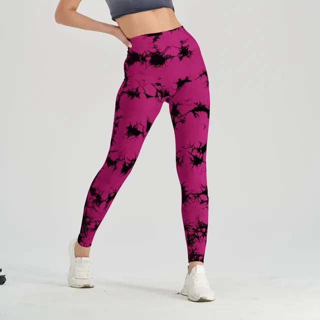 Get trendy with Thick Thigh Seamless Tie Dye Leggings - Leggings available at Hot Trends Online. Shop Now!