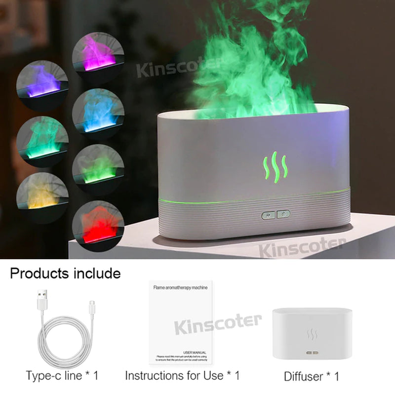 Get trendy with Ultrasonic Cool Mist Aroma Diffuser with LED Flame Lamp - Decor available at Hot Trends Online. Shop Now!