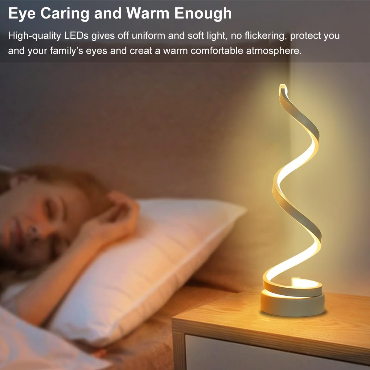 Get trendy with Dimmable Spiral Table Lamps for Nightstand - Decor available at Hot Trends Online. Shop Now!