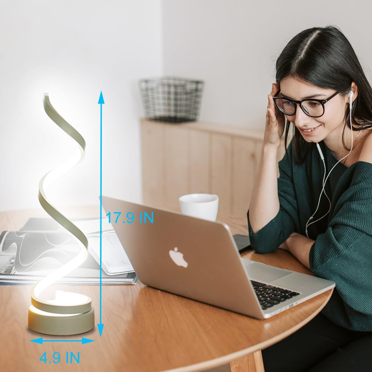 Get trendy with Dimmable Spiral Table Lamps for Nightstand - Decor available at Hot Trends Online. Shop Now!