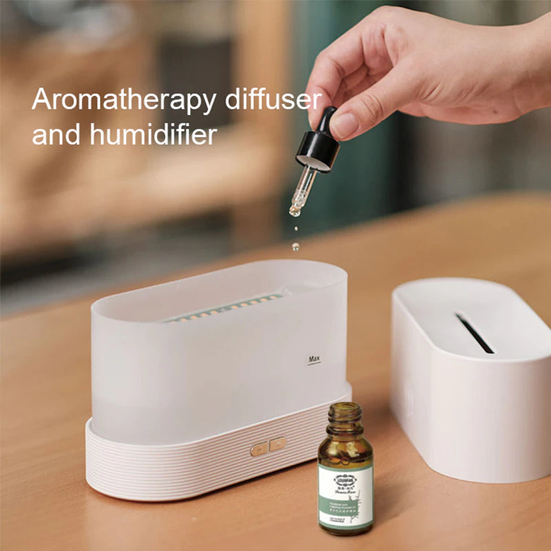 Get trendy with Ultrasonic Cool Mist Aroma Diffuser with LED Flame Lamp - Decor available at Hot Trends Online. Shop Now!