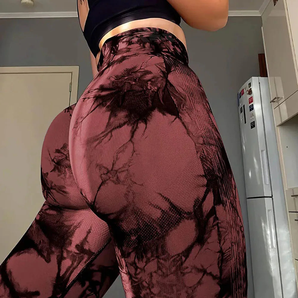 Get trendy with Thick Thigh Seamless Tie Dye Leggings - Leggings available at Hot Trends Online. Shop Now!