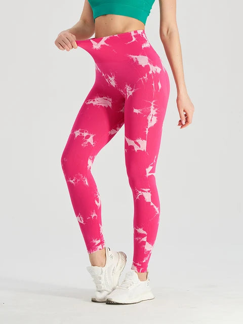Get trendy with Thick Thigh Seamless Tie Dye Leggings - Leggings available at Hot Trends Online. Shop Now!