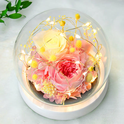 Eternal Flower Rose Glass Cover Gift Box