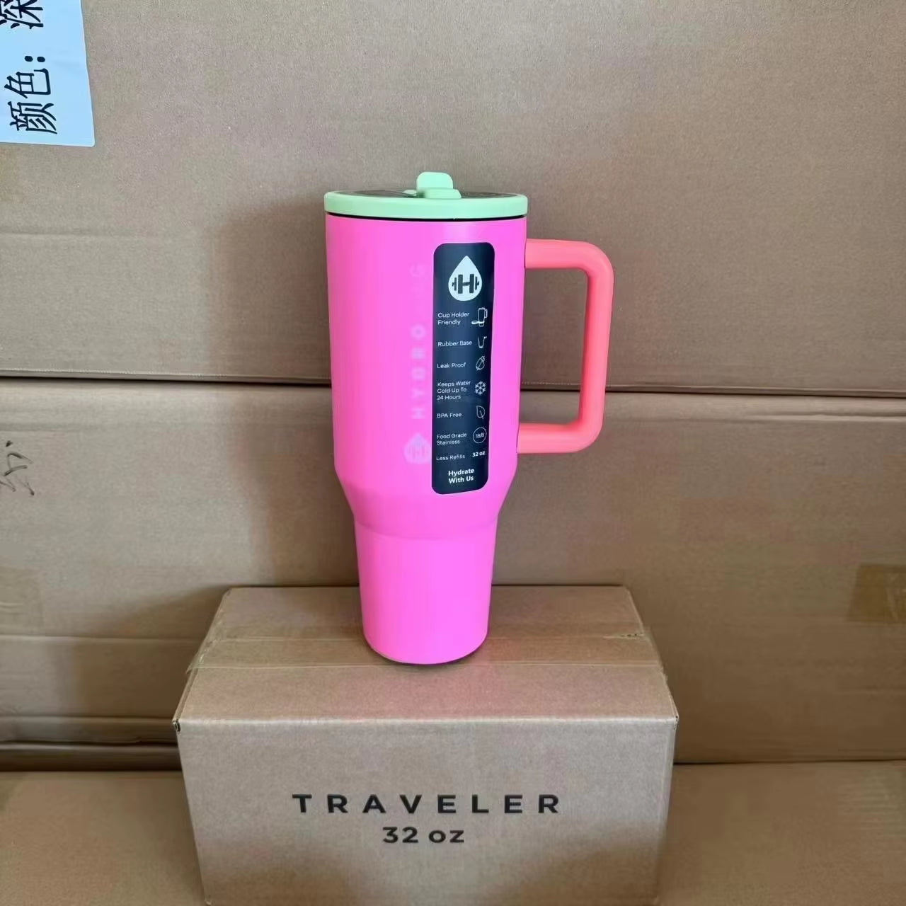 Tumbler 32OZ/40OZ Traveler Straw Lid Stainless Steel Vacuum Insulated Car Mug Double Wall Thermal Iced Travel