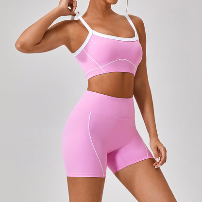Get trendy with Outdoor Sports Spaghetti Strap Yoga Suit - Clothing available at Hot Trends Online. Shop Now!