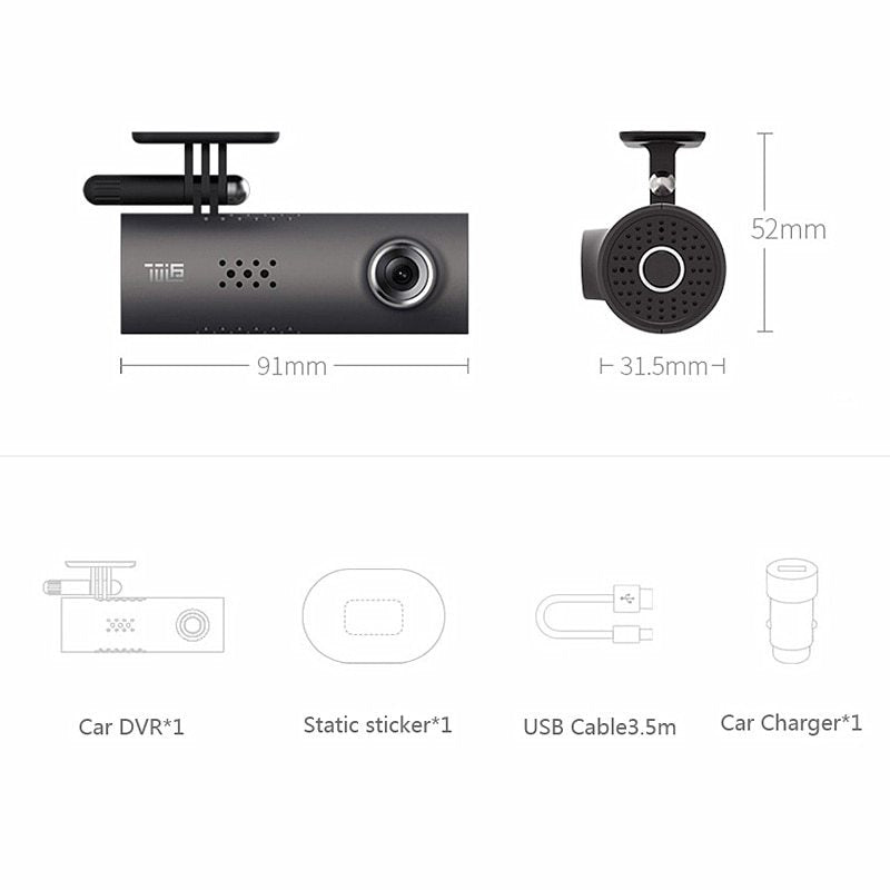 Smart WiFi 130 Degree 1080P Wireless Dash Cam