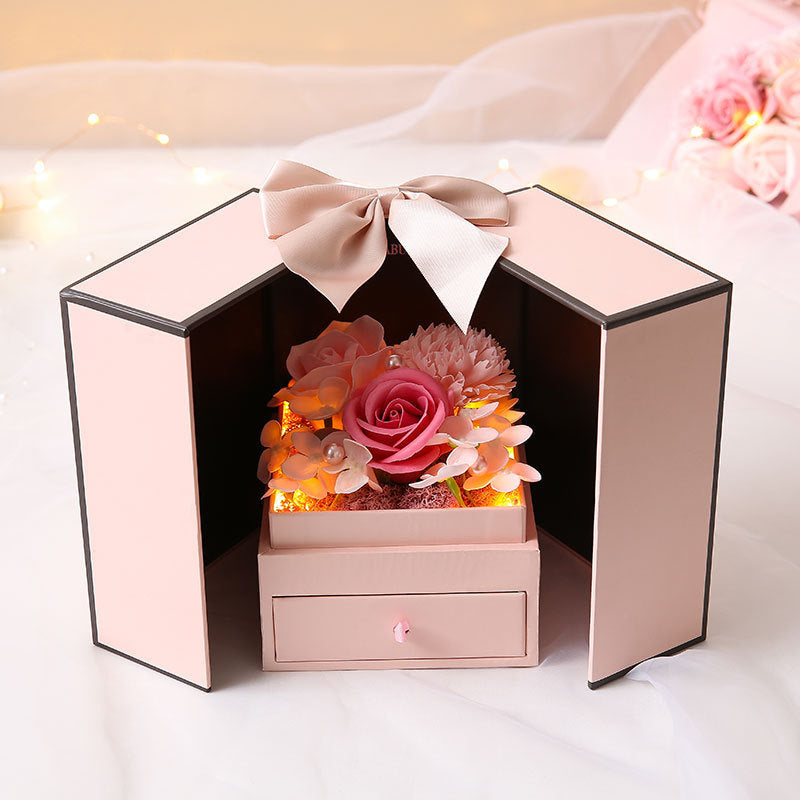 Double Door Rose Gift Jewelry Box