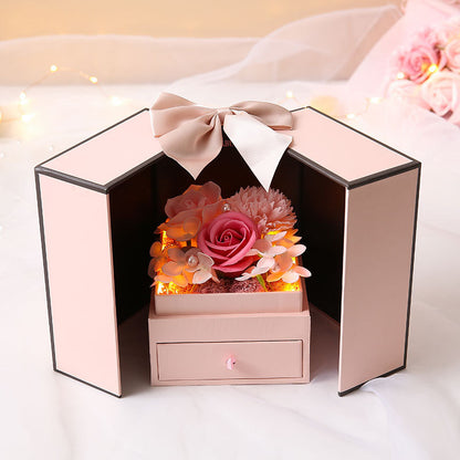 Double Door Rose Gift Jewelry Box