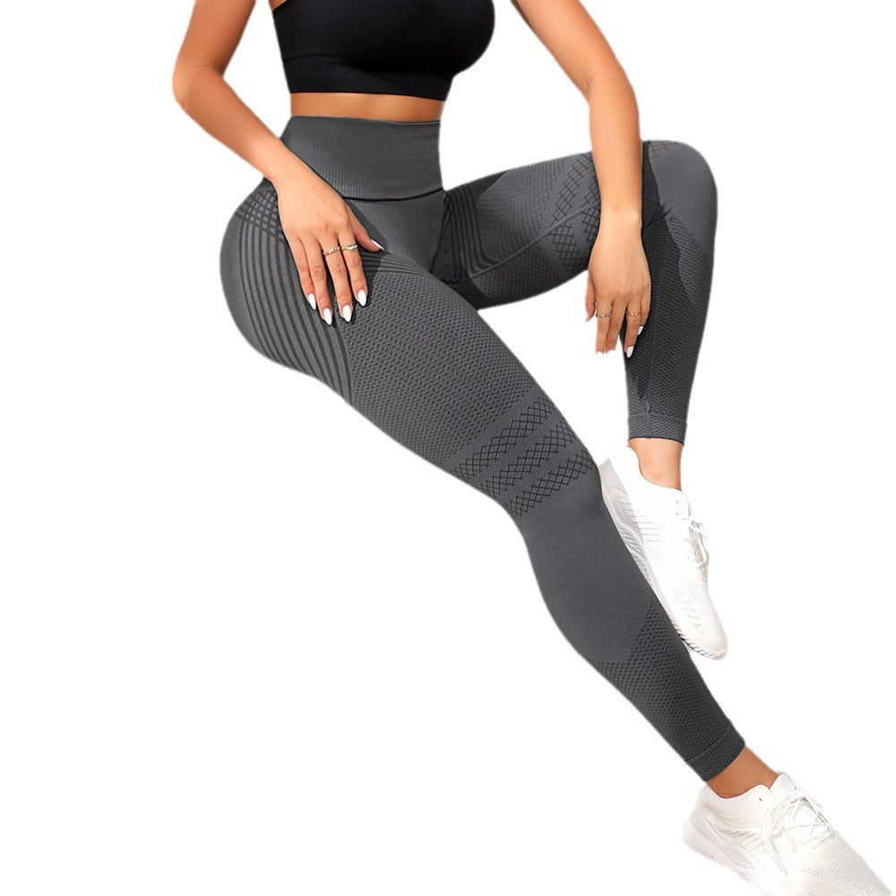 Get trendy with Line Hip Lifting Sport Women's High Waist Stretch Leggings - Leggings available at Hot Trends Online. Shop Now!