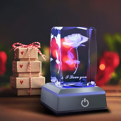 Get trendy with 3D Rose Crystal Multicolor Night light | Hot Trends Online - Night Light available at Hot Trends Online. Shop Now!