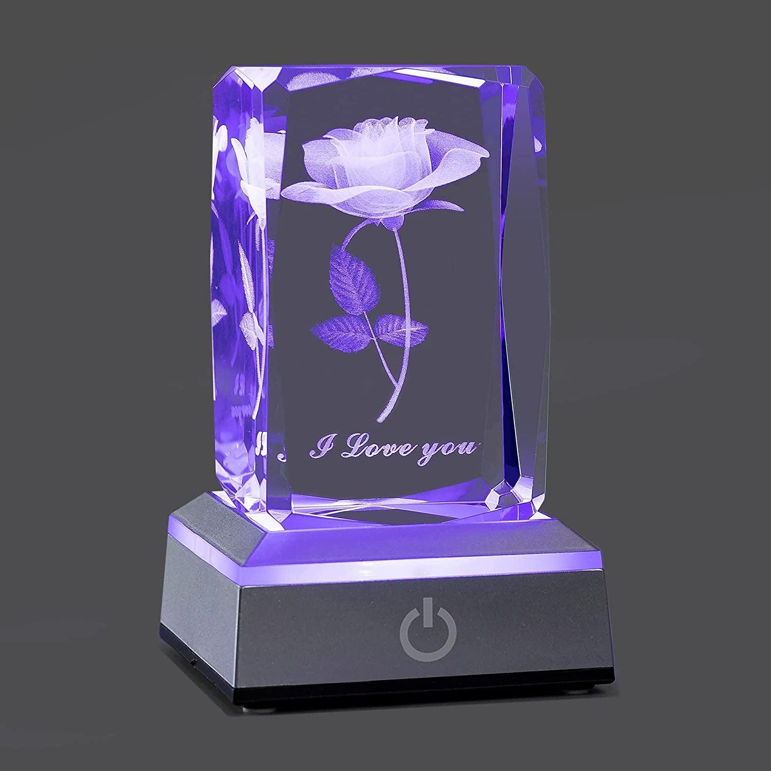 Get trendy with 3D Rose Crystal Multicolor Night light | Hot Trends Online - Night Light available at Hot Trends Online. Shop Now!