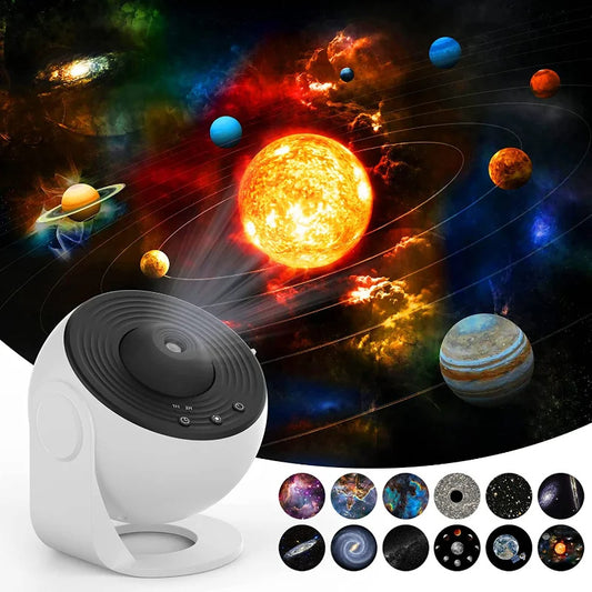 360° Rotate Galaxy Projector Night Light - Starry Sky Planetarium Lamp for Kids Bedroom