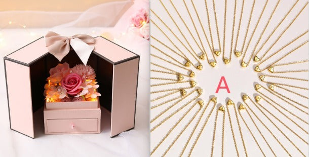 Double Door Rose Gift Jewelry Box