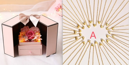 Double Door Rose Gift Jewelry Box
