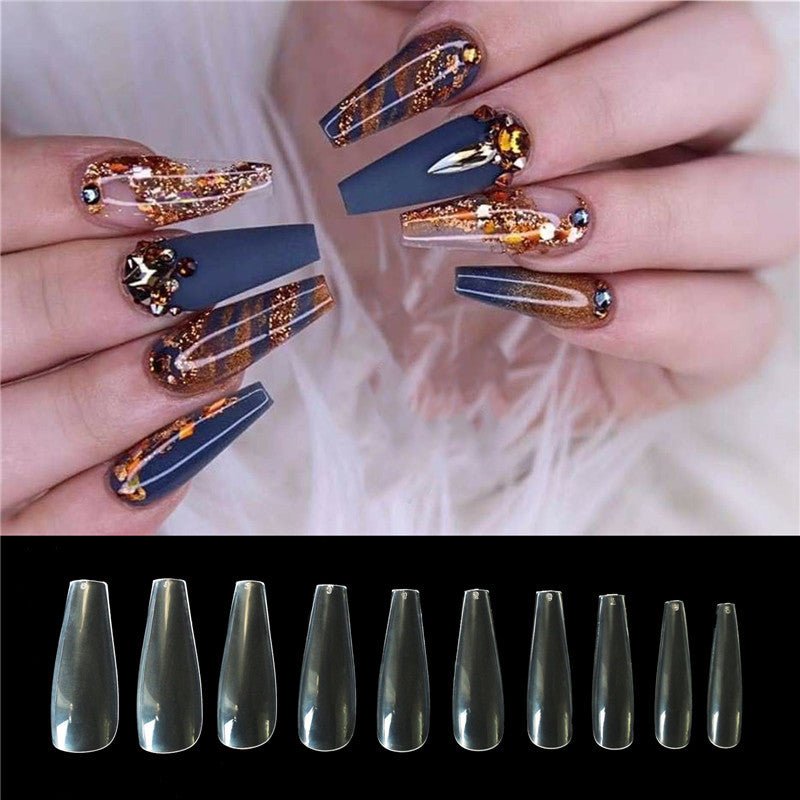 Get trendy with 500 Transparent Ballerina Nail Tips - Nails available at Hot Trends Online. Shop Now!