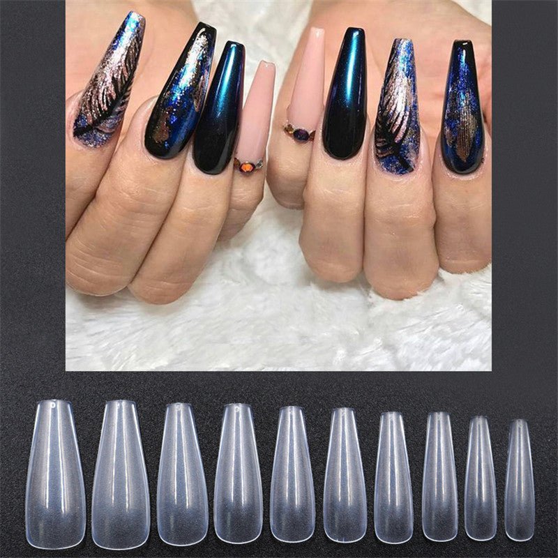 Get trendy with 500 Transparent Ballerina Nail Tips - Nails available at Hot Trends Online. Shop Now!