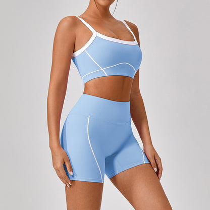 Get trendy with Outdoor Sports Spaghetti Strap Yoga Suit - Clothing available at Hot Trends Online. Shop Now!