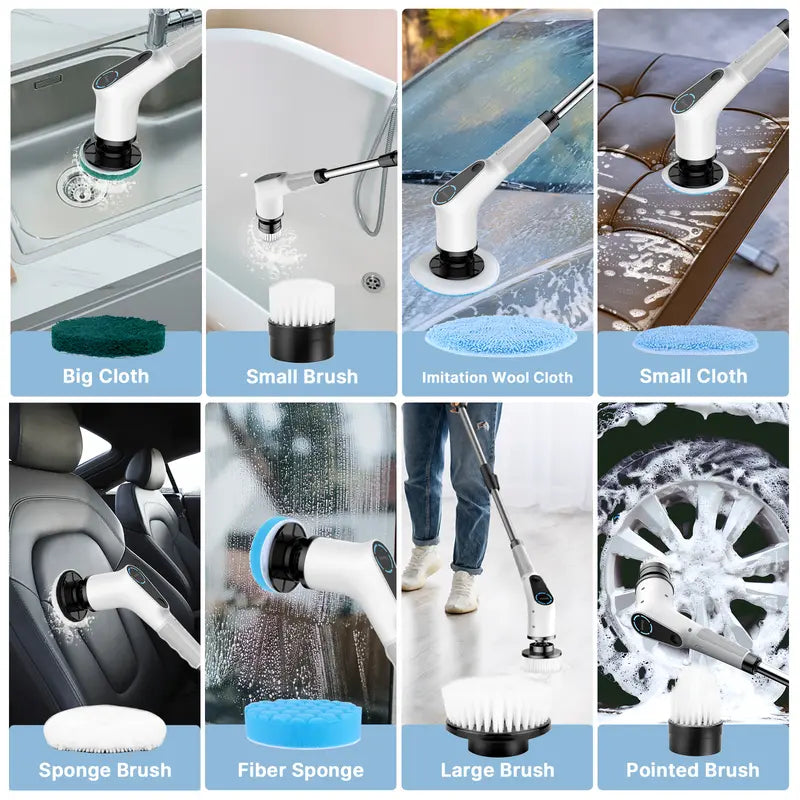 Dovety Electric Spin Scrubber, Cordless Shower Scrubber, Cleaning Brush, with 4 Replaceable Brush Heads - Premium  - Just $39.99! Shop now at Hot Trends Online