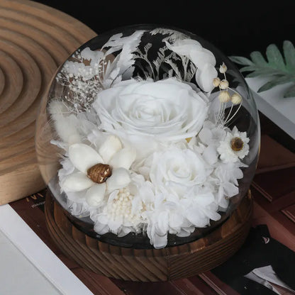 Glass Cover Dried Flower Ornament Gift