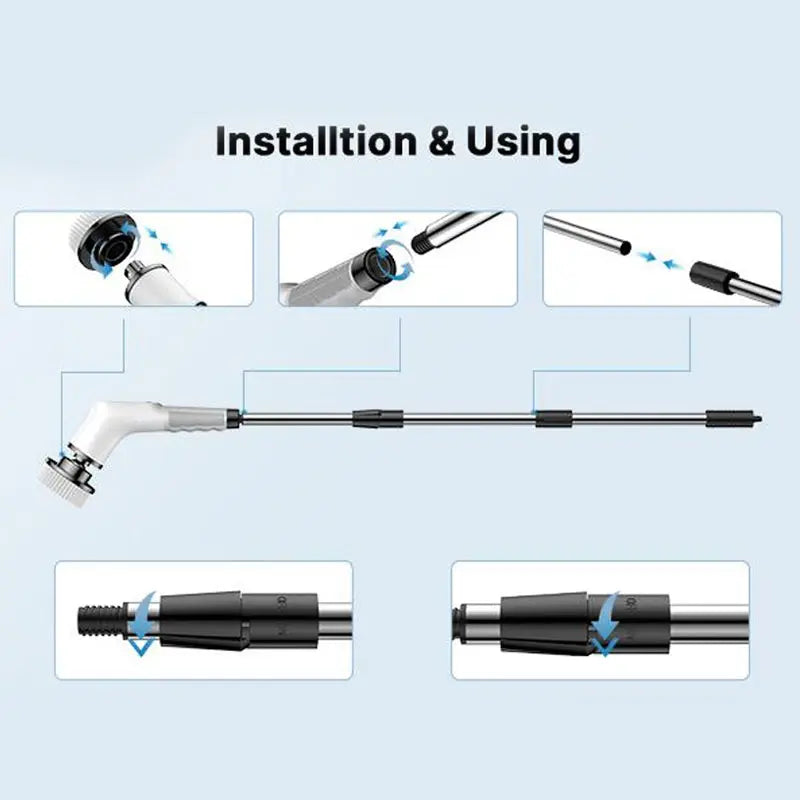 Dovety Electric Spin Scrubber, Cordless Shower Scrubber, Cleaning Brush, with 4 Replaceable Brush Heads - Premium  - Just $39.99! Shop now at Hot Trends Online