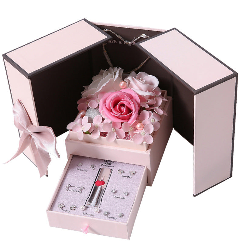 Double Door Rose Gift Jewelry Box