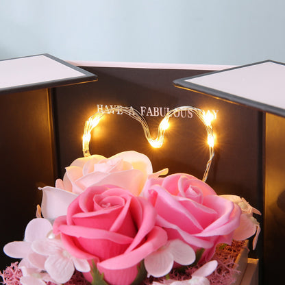 Double Door Rose Gift Jewelry Box