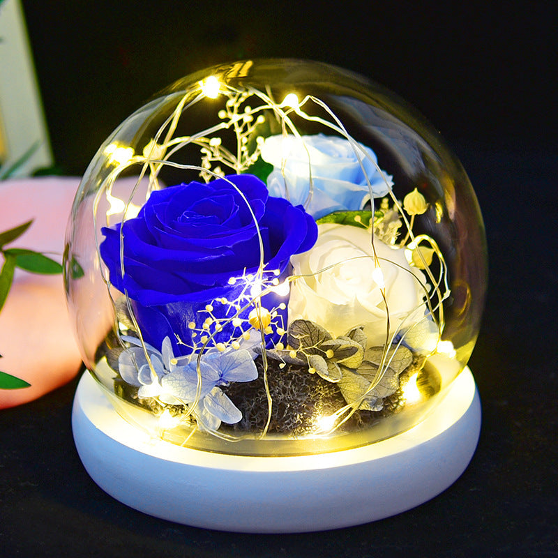 Eternal Flower Rose Glass Cover Gift Box