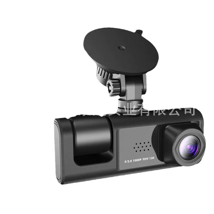 3-Lens 1080P Dash Cam with WiFi and Multilingual Support