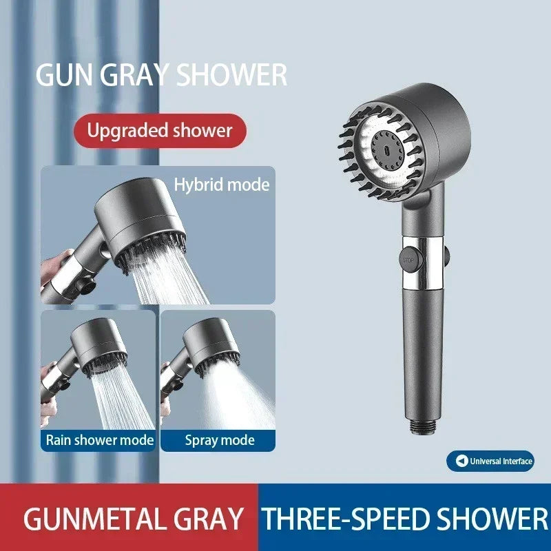 Get trendy with 3-Mode High Pressurized Filter Adjustable Shower Head -  available at Hot Trends Online. Shop Now!