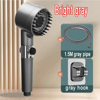 Get trendy with 4 Mode High Pressure Filtered Showerhead With One-Key Stop -  available at Hot Trends Online. Shop Now!