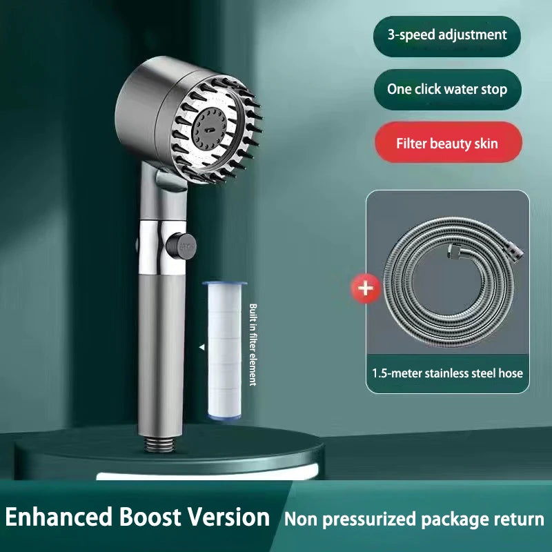Get trendy with 3-Mode High Pressurized Filter Adjustable Shower Head -  available at Hot Trends Online. Shop Now!