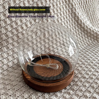 Glass Cover Dried Flower Ornament Gift