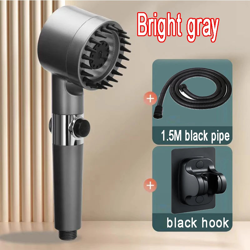 Get trendy with 4 Mode High Pressure Filtered Showerhead With One-Key Stop -  available at Hot Trends Online. Shop Now!