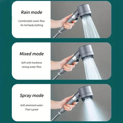 Get trendy with 4 Mode High Pressure Filtered Showerhead With One-Key Stop -  available at Hot Trends Online. Shop Now!
